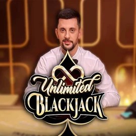 Unlimited Blackjack logo by Ezugi SpinoGambino Casino
